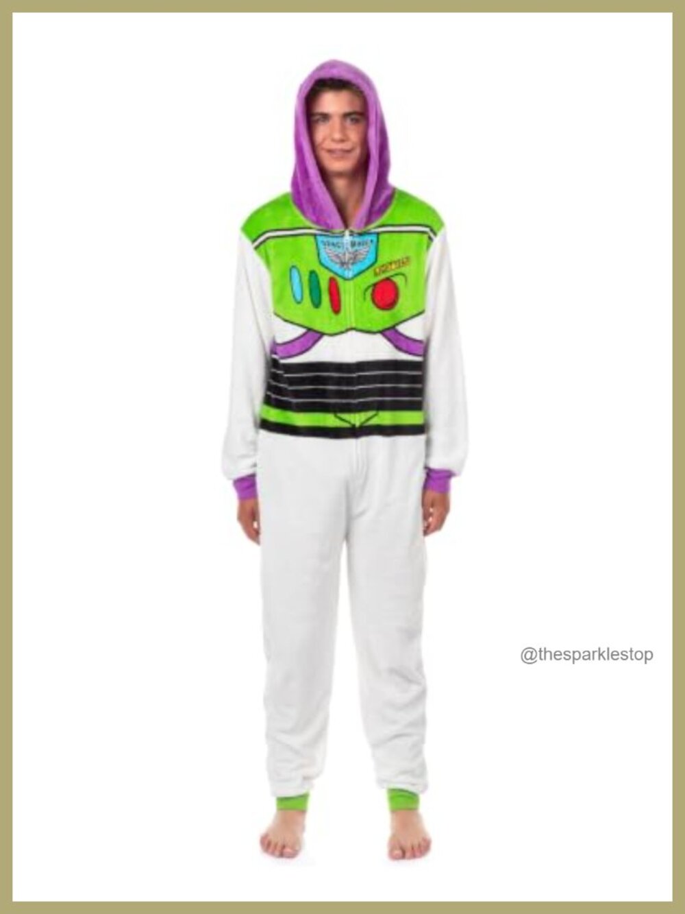 Buzz Lightyear Hooded One Piece Fleece Pajama Union Suit Costume